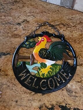Cast Iron Welcome Sign